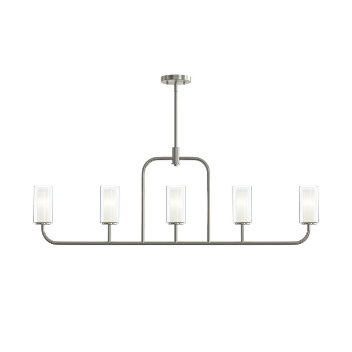 Myhouse Lighting Progress Lighting - P400476-009 - Five Light Linear Chandelier - Mack - Brushed Nickel