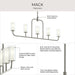 Myhouse Lighting Progress Lighting - P400476-009 - Five Light Linear Chandelier - Mack - Brushed Nickel