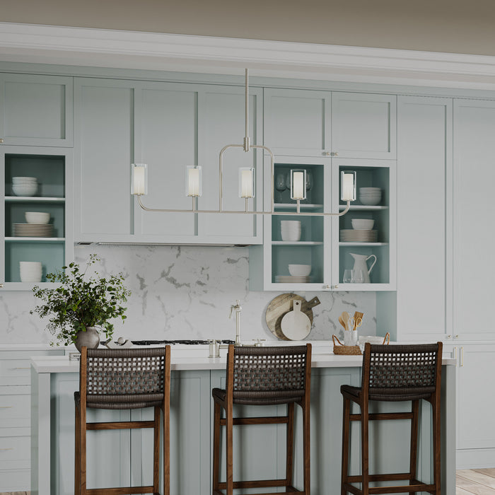 Myhouse Lighting Progress Lighting - P400476-009 - Five Light Linear Chandelier - Mack - Brushed Nickel