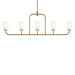 Myhouse Lighting Progress Lighting - P400476-191 - Five Light Linear Chandelier - Mack - Brushed Gold