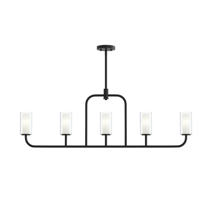 Myhouse Lighting Progress Lighting - P400476-31M - Five Light Linear Chandelier - Mack - Matte Black