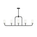 Myhouse Lighting Progress Lighting - P400476-31M - Five Light Linear Chandelier - Mack - Matte Black