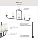 Myhouse Lighting Progress Lighting - P400476-31M - Five Light Linear Chandelier - Mack - Matte Black