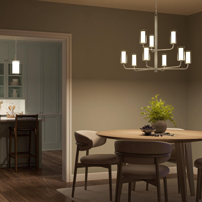 Myhouse Lighting Progress Lighting - P400478-009 - Nine Light Chandelier - Mack - Brushed Nickel