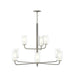 Myhouse Lighting Progress Lighting - P400478-009 - Nine Light Chandelier - Mack - Brushed Nickel