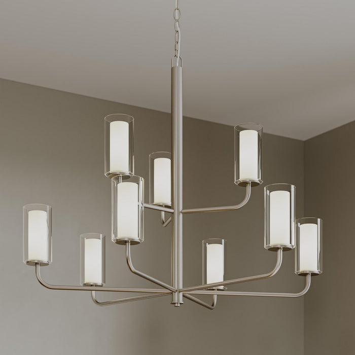 Myhouse Lighting Progress Lighting - P400478-009 - Nine Light Chandelier - Mack - Brushed Nickel
