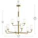 Myhouse Lighting Progress Lighting - P400478-191 - Nine Light Chandelier - Mack - Brushed Gold