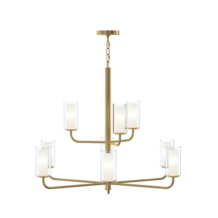 Myhouse Lighting Progress Lighting - P400478-191 - Nine Light Chandelier - Mack - Brushed Gold
