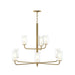 Myhouse Lighting Progress Lighting - P400478-191 - Nine Light Chandelier - Mack - Brushed Gold