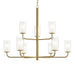 Myhouse Lighting Progress Lighting - P400478-191 - Nine Light Chandelier - Mack - Brushed Gold