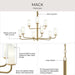 Myhouse Lighting Progress Lighting - P400478-191 - Nine Light Chandelier - Mack - Brushed Gold