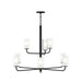 Myhouse Lighting Progress Lighting - P400478-31M - Nine Light Chandelier - Mack - Matte Black