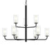 Myhouse Lighting Progress Lighting - P400478-31M - Nine Light Chandelier - Mack - Matte Black