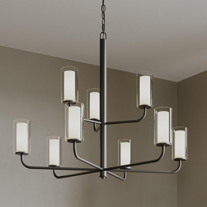 Myhouse Lighting Progress Lighting - P400478-31M - Nine Light Chandelier - Mack - Matte Black