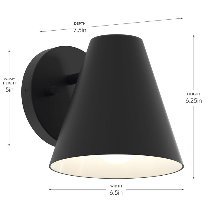 Myhouse Lighting Progress Lighting - P560408-31M - One Light Outdoor Wall Mount - Mik - Matte Black