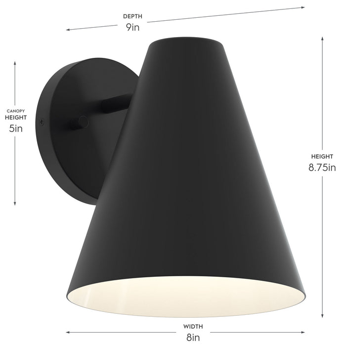 Myhouse Lighting Progress Lighting - P560409-31M - One Light Outdoor Wall Mount - Mik - Matte Black