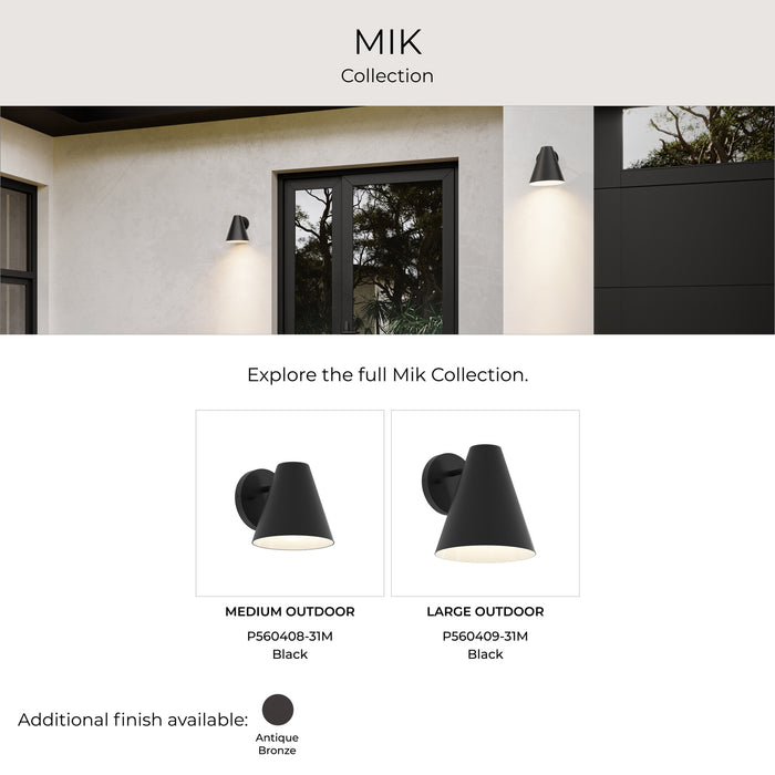 Myhouse Lighting Progress Lighting - P560409-31M - One Light Outdoor Wall Mount - Mik - Matte Black
