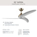 Myhouse Lighting Progress Lighting - P250126-177 - 52" Ceiling Fan - Nirra - Champagne Bronze