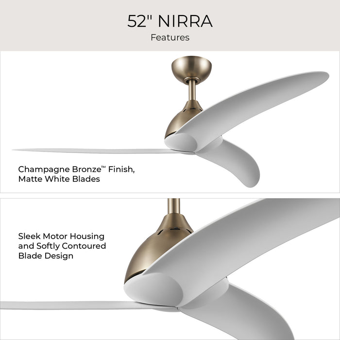 Myhouse Lighting Progress Lighting - P250126-177 - 52" Ceiling Fan - Nirra - Champagne Bronze