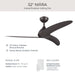 Myhouse Lighting Progress Lighting - P250126-214 - 52" Ceiling Fan - Nirra - Satin Natural Bronze