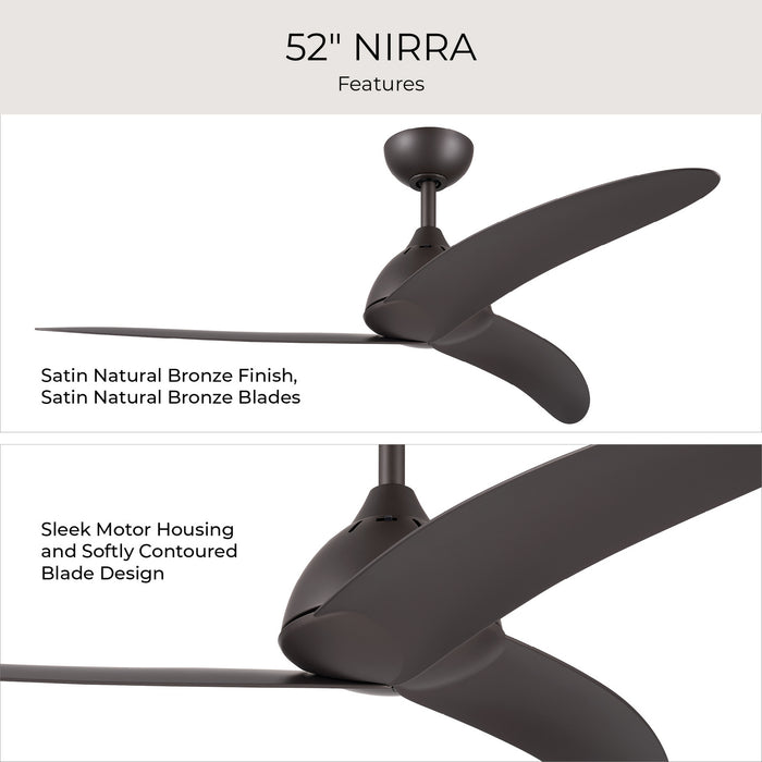 Myhouse Lighting Progress Lighting - P250126-214 - 52" Ceiling Fan - Nirra - Satin Natural Bronze