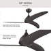 Myhouse Lighting Progress Lighting - P250126-214 - 52" Ceiling Fan - Nirra - Satin Natural Bronze