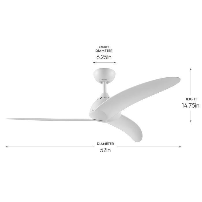 Myhouse Lighting Progress Lighting - P250126-28M - 52" Ceiling Fan - Nirra - Matte White