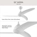 Myhouse Lighting Progress Lighting - P250126-28M - 52" Ceiling Fan - Nirra - Matte White