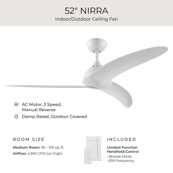 Myhouse Lighting Progress Lighting - P250126-28M - 52" Ceiling Fan - Nirra - Matte White