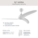 Myhouse Lighting Progress Lighting - P250126-28M - 52" Ceiling Fan - Nirra - Matte White