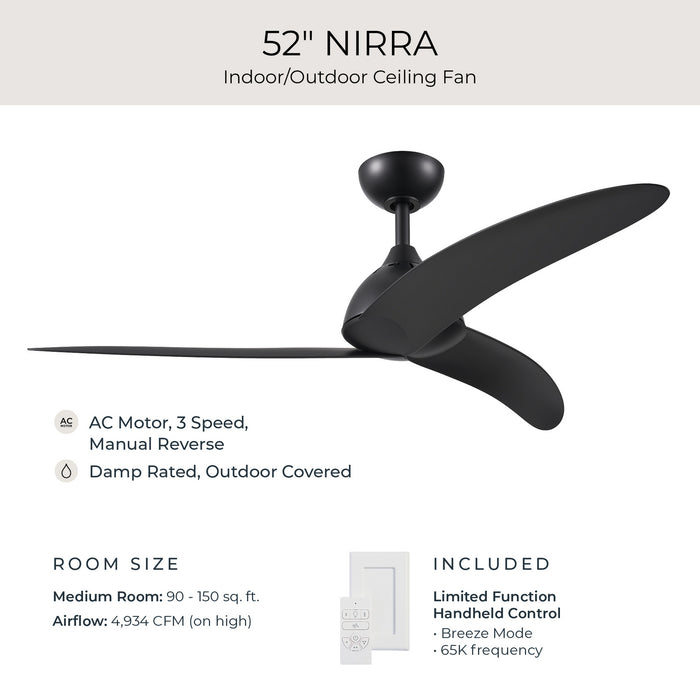Myhouse Lighting Progress Lighting - P250126-31M - 52" Ceiling Fan - Nirra - Matte Black