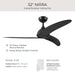 Myhouse Lighting Progress Lighting - P250126-31M - 52" Ceiling Fan - Nirra - Matte Black