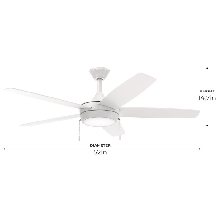 Myhouse Lighting Progress Lighting - P250125-28M-30 - 52" Ceiling Fan - Nolyn V - Matte White