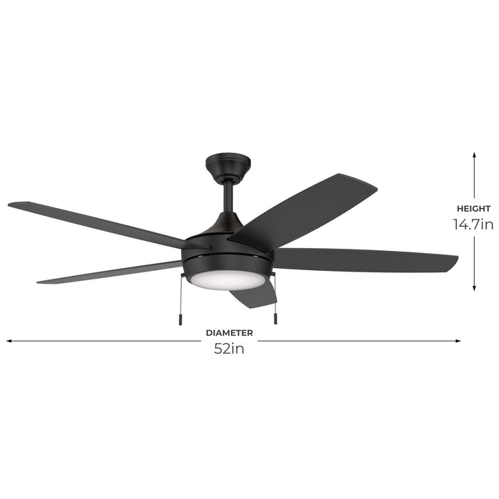 Myhouse Lighting Progress Lighting - P250125-31M-30 - 52" Ceiling Fan - Nolyn V - Matte Black