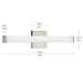 Myhouse Lighting Progress Lighting - P300550-009-CS - LED Vanity Light - Phase 6.1 LED - Brushed Nickel