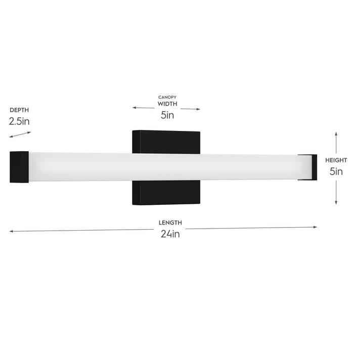 Myhouse Lighting Progress Lighting - P300550-031-CS - LED Vanity Light - Phase 6.1 LED - Black