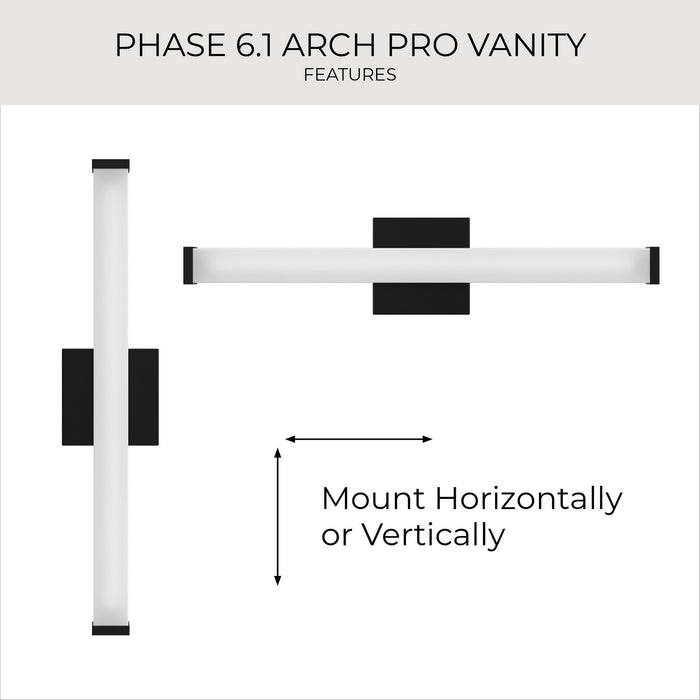 Myhouse Lighting Progress Lighting - P300550-031-CS - LED Vanity Light - Phase 6.1 LED - Black