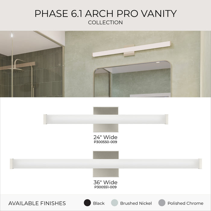 Myhouse Lighting Progress Lighting - P300551-009-CS - LED Vanity Light - Phase 6.1 LED - Brushed Nickel