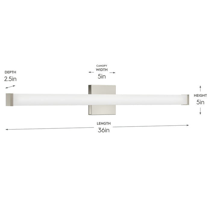 Myhouse Lighting Progress Lighting - P300551-009-CS - LED Vanity Light - Phase 6.1 LED - Brushed Nickel
