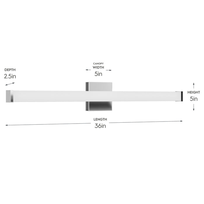 Myhouse Lighting Progress Lighting - P300551-015-CS - LED Vanity Light - Phase 6.1 LED - Polished Chrome
