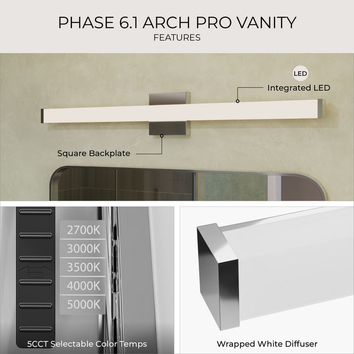 Myhouse Lighting Progress Lighting - P300551-015-CS - LED Vanity Light - Phase 6.1 LED - Polished Chrome