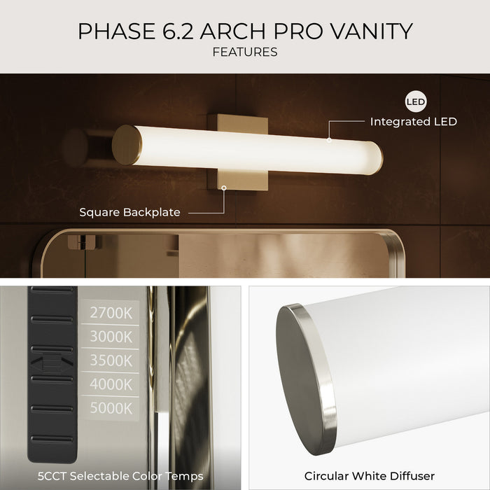 Myhouse Lighting Progress Lighting - P300553-009-CS - LED Vanity Light - Phase 6.2 LED - Brushed Nickel