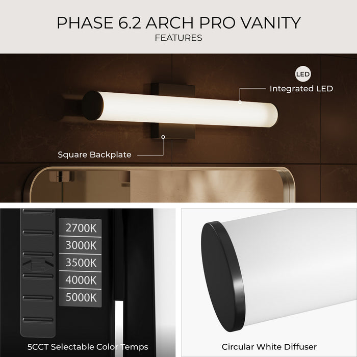 Myhouse Lighting Progress Lighting - P300553-031-CS - LED Vanity Light - Phase 6.2 LED - Black