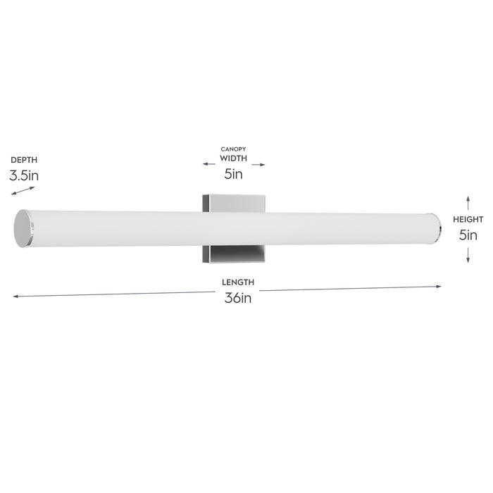 Myhouse Lighting Progress Lighting - P300554-015-CS - LED Vanity Light - Phase 6.2 LED - Polished Chrome