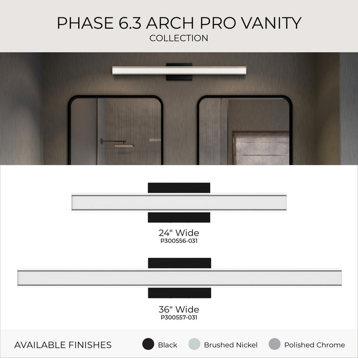 Myhouse Lighting Progress Lighting - P300556-031-CS - LED Vanity Light - Phase 6.3 LED - Black