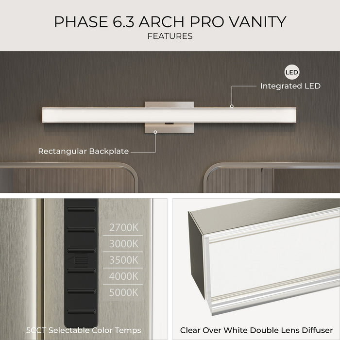 Myhouse Lighting Progress Lighting - P300557-009-CS - LED Vanity Light - Phase 6.3 LED - Brushed Nickel