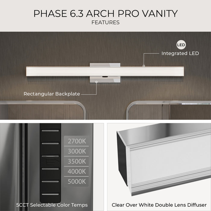 Myhouse Lighting Progress Lighting - P300557-015-CS - LED Vanity Light - Phase 6.3 LED - Polished Chrome
