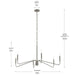 Myhouse Lighting Progress Lighting - P400472-009 - Six Light Chandelier - Pilar - Brushed Nickel