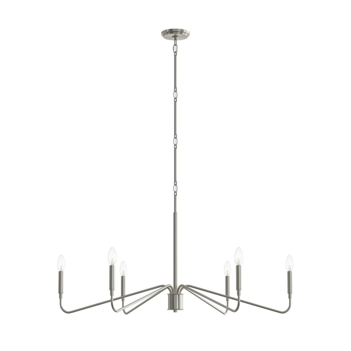 Myhouse Lighting Progress Lighting - P400472-009 - Six Light Chandelier - Pilar - Brushed Nickel