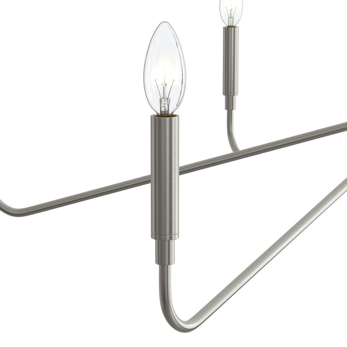 Myhouse Lighting Progress Lighting - P400472-009 - Six Light Chandelier - Pilar - Brushed Nickel